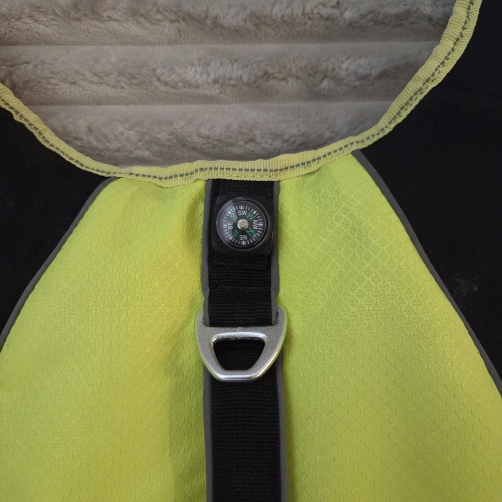 Arcadia Trail Dog Life Jacket High Visibility Flotation Vest Yellow Black Size S